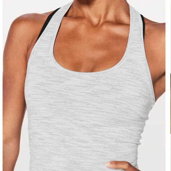 LULULEMON Cool Racerback II Wee Are From Space Nimbus Battleship Size 6-8 - Picture 2 of 15